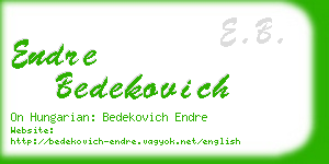 endre bedekovich business card